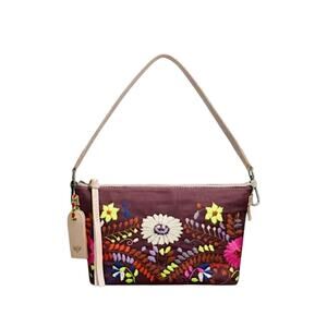 Consuela Sonoma Floral Embroidered Small Multicolor Shoulder Bag New With Tags